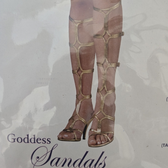 Elegant Gold Knee-High Gladiator Sandals - Picture 2 of 5